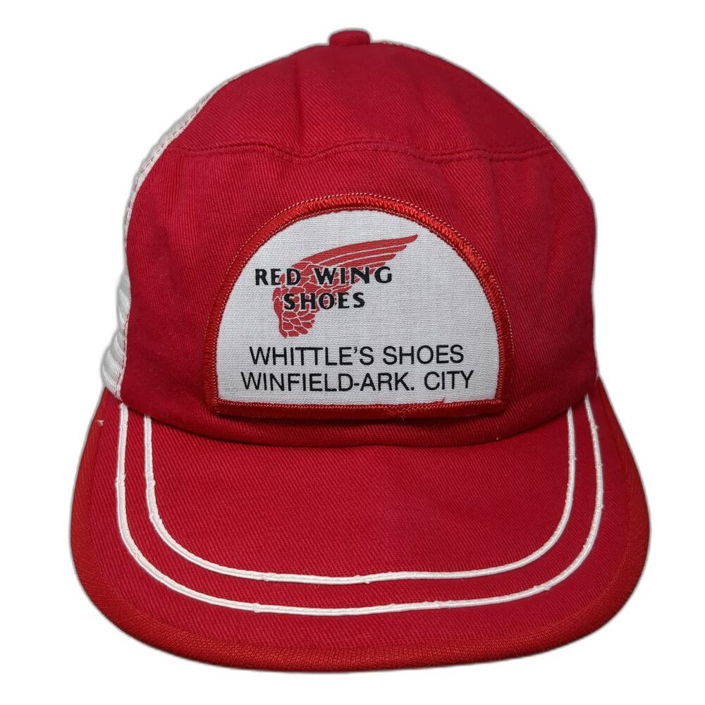 Kap King Trucker Hat Red 7 3/8 Wing Shoes Whittle's Winfield Ark Mesh Snapback